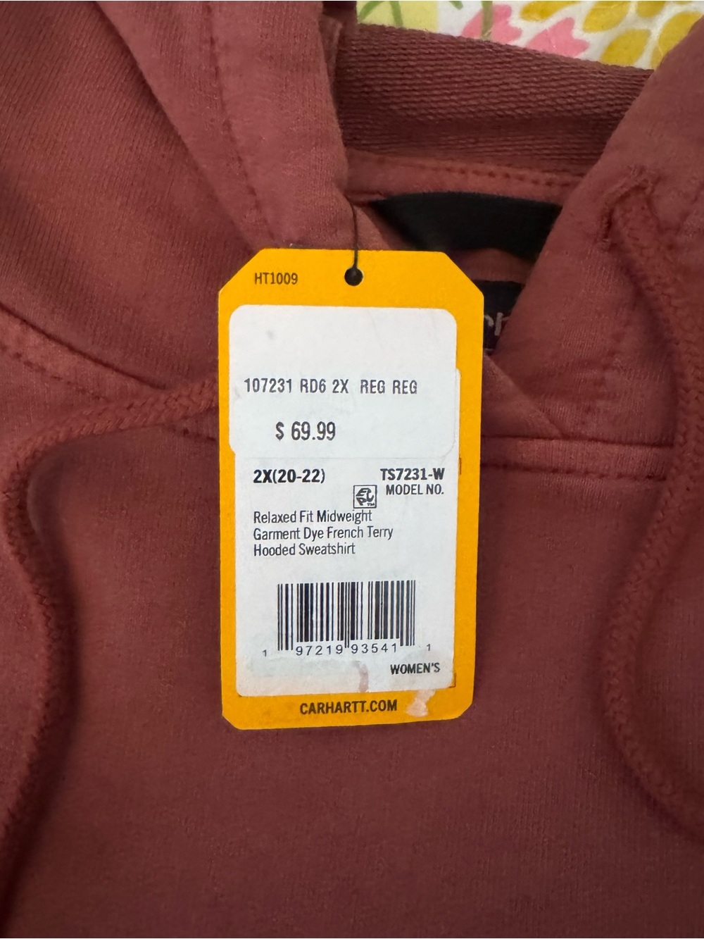 NWT 2x carhartt women’s garment dye hoodie - Picture 2 of 4